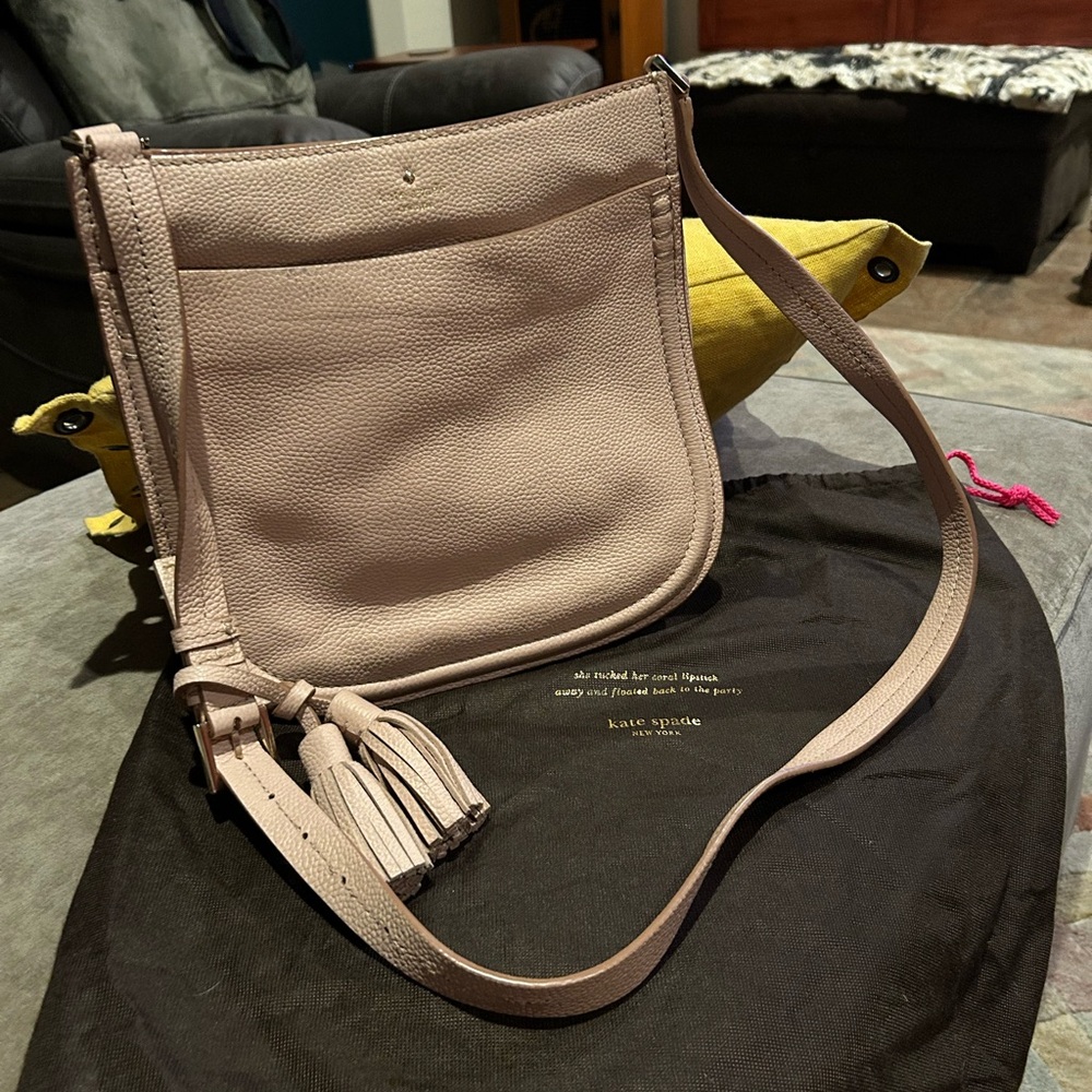 Kate Spade Crossbody in Blush with Gold Accents